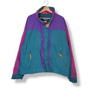 Vintage 90s Woolrich color block windbreaker jacket green size XL